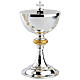 Cálice píxide patena ofertório Molina coleção Prata artística nó bicolor s3