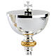 Cálice píxide patena ofertório Molina coleção Prata artística nó bicolor s4