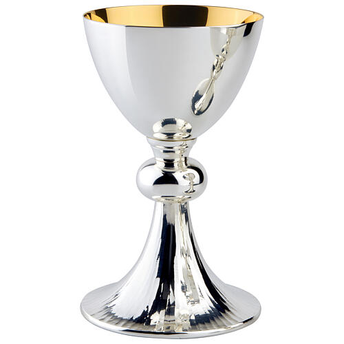 Molina chalice ciborium and bowl paten, slightly hammered, silver-plated 1