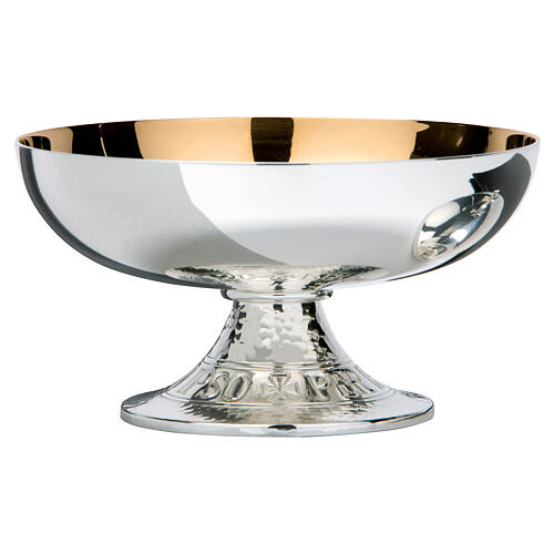 Molina bowl paten of hammered silver-plated brass 1