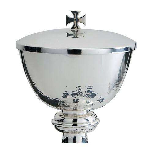 Molina ciborium of hammered silver-plated brass 2