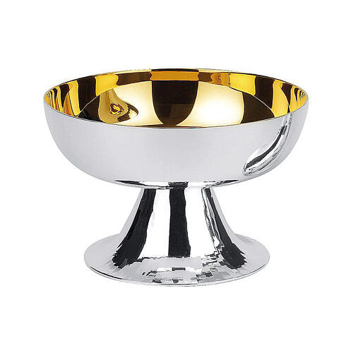 Set of modern chalice and bowl paten, silver-plated, Molina 3