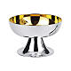 Set of modern chalice and bowl paten, silver-plated, Molina s3