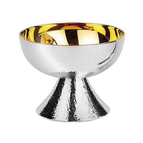 Set of chalice and paten by Molina, chiselled by hand, modern style 4