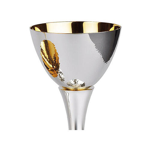 Chalice and paten set by Molina, hand-chiselled cup, smooth base 3