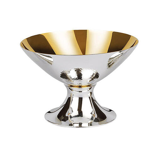 Chalice and paten set Molina cup hand chiseled smooth base 4