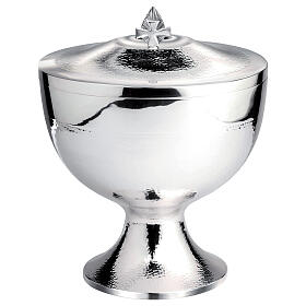 Silver-plated ciborium with hammered finish, Molina, 9 in
