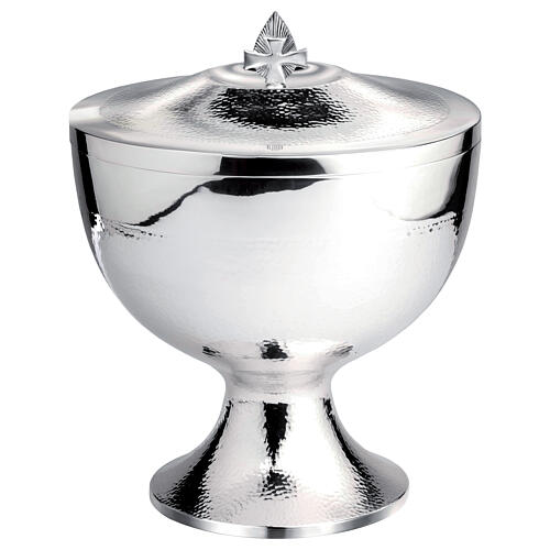 Silver-plated ciborium with hammered finish, Molina, 9 in 1
