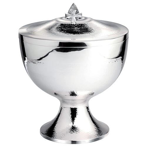 Silver ciborium with Molina hammered decoration 22 cm 1