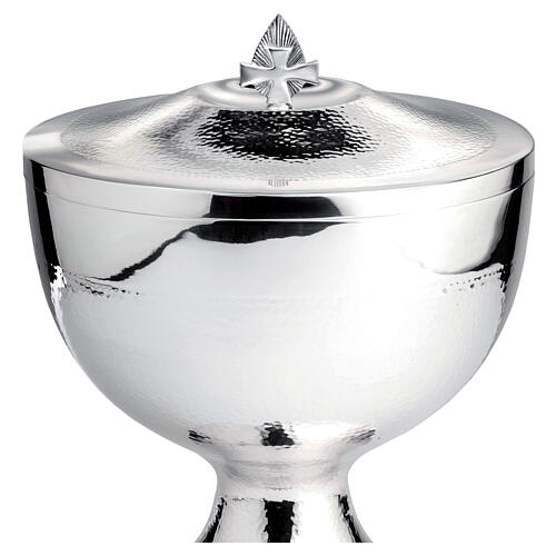 Silver ciborium with Molina hammered decoration 22 cm 2