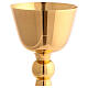 Set of chalice ciborium and paten, gold plated, spheric node, Molina s2