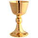 Set of chalice ciborium and paten, gold plated, spheric node, Molina s3