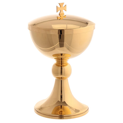 Set chalice ciborium paten gilded spherical knot Molina 4