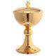 Set chalice ciborium paten gilded spherical knot Molina s4