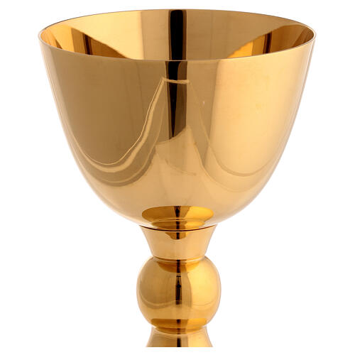 Travelling chalice, gold plated brass, Molina, spheric node 2