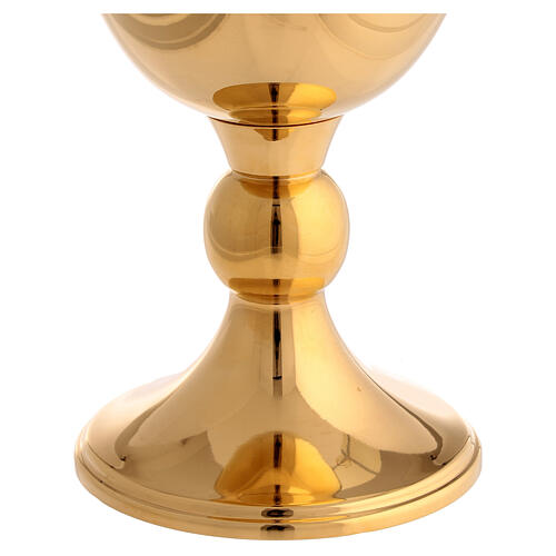 Travelling chalice, gold plated brass, Molina, spheric node 3