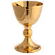 Travelling chalice, gold plated brass, Molina, spheric node s1