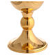Golden brass travel chalice Molina sphere knot s3