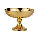 Molina bowl paten, gold plated, spheric node, 5 in s1