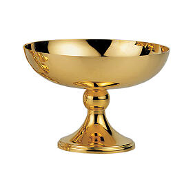 Copón patena Molina 13 cm dorado nudo esférico