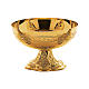 Molina chalice ciborium paten in gilded brass with grape and wheat motif s4