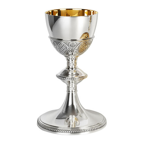 Eucharistic set by Molina, gold plated brass, Gothic design 2