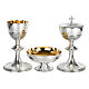 Set pour Eucharistie Molina en laiton doré avec design gothique s1