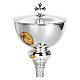 Molina Eucharist set in brass with twisted decoration s5