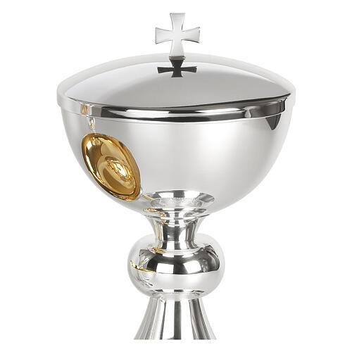 Molina Eucharistic set of gold plated brass with chiselled base 5