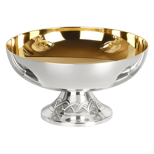 Molina Eucharistic set of gold plated brass with chiselled base 6