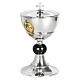 Set para eucaristía Molina de latón dorado con nudo negro s4