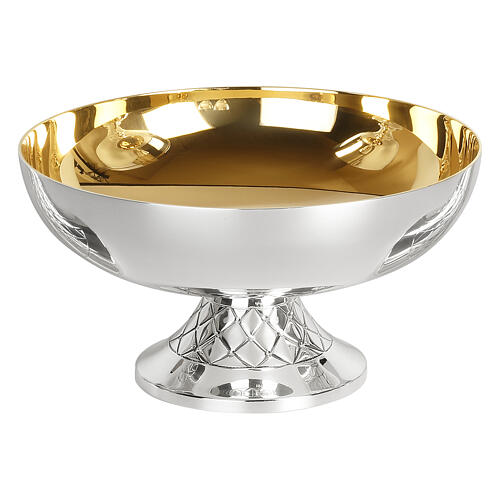 Eucharistic set of gold plated brass, net pattern, Molina 6