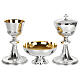 Molina Eucharistic set, gold plated brass, leaf pattern s1