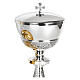 Molina Eucharistic set, gold plated brass, leaf pattern s5