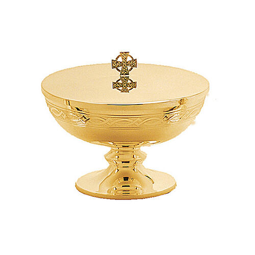 Set eucharistique Molina en laiton doré couronne d'épines 4