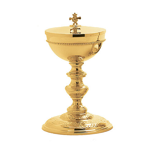 Molina Eucharist set in hand-chiseled gilded brass 3
