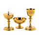 Set of Molina chalice ciborium and bowl paten, passion flower and Evangelists s1