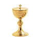 Molina ciborium, gold plated brass, stripe of grapes and wheat s1