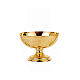 Set calice pisside patena offertoriale Molina ottone dorato grano e uva s4