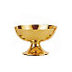 Calice pisside patena offertoriale Molina ottone dorato martellato s4