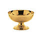 Molina paten bowl, gold plated brass, stripe of grapes and wheat s1