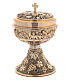 Chalice and ciborium of the Last Supper, 24K gold plated brass s7