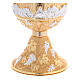 Chalice and ciborium of the Last Supper, 24K gold plated brass with silver details s3