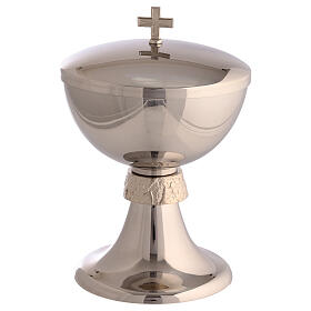 Set of chalice ciborium and paten bowl, stainless steel, Molina