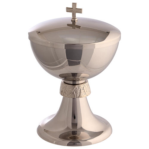 Set of chalice ciborium and paten bowl, stainless steel, Molina 5