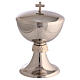 Set of chalice ciborium and paten bowl, stainless steel, Molina s2