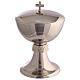 Set of chalice ciborium and paten bowl, stainless steel, Molina s5