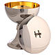 Set of chalice ciborium and paten bowl, stainless steel, Molina s5