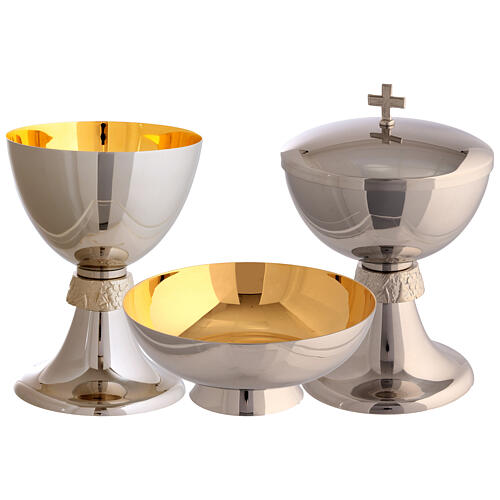 Set calice ciboire patène offertoire Molina acier 1
