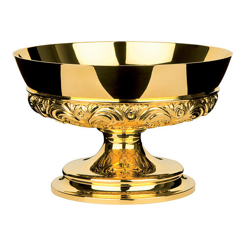 Chalice ciborium and paten bowl, Molina brass set 3